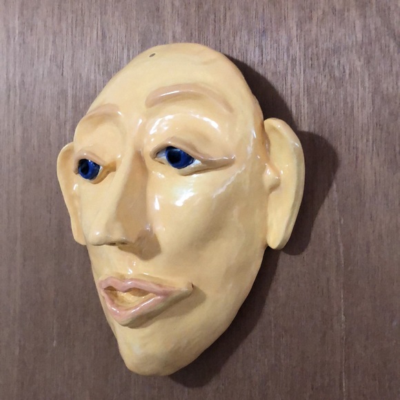 MANGO TREE STUDIOS Ceramic Mask Wall Art 7.5” New - Picture 7 of 15